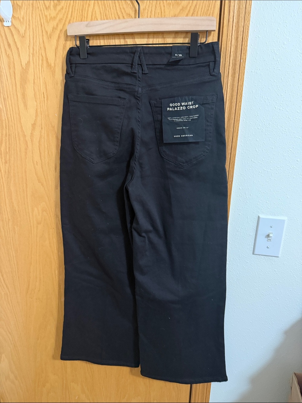 Good American Wide Leg Good Waist Palazzo Crop - Picture 4 of 4